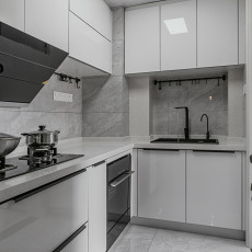 现代简约82㎡二居厨房装修设计图