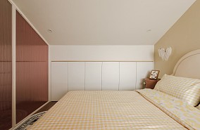 复式奶油风115㎡卧室2023装饰效果图片