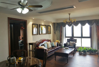 110平美式三居室装修沉稳舒适的居住环境